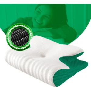 Travesseiro Magnético Previne Dores De Cabeça Enxaqueca Ergo Cor Branco