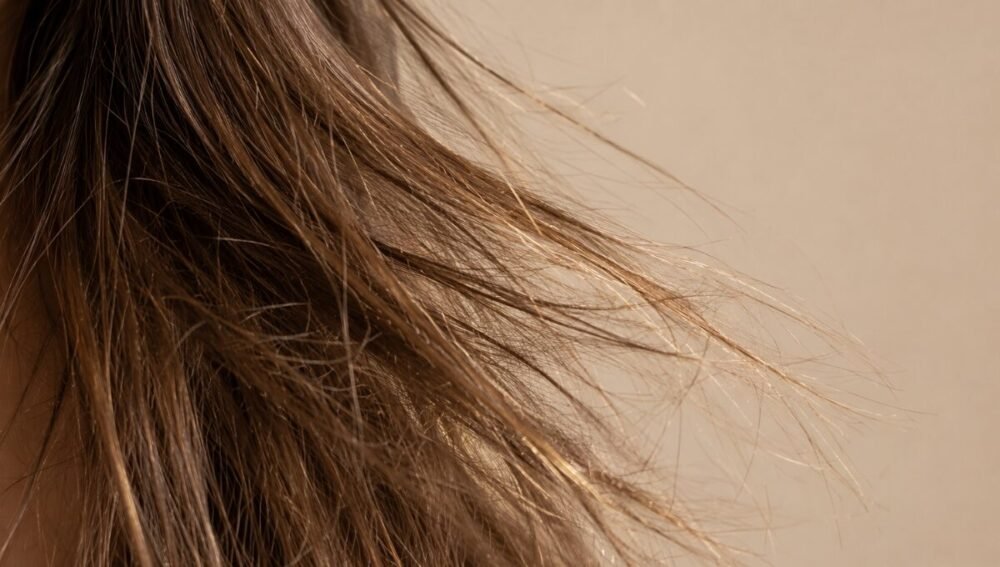 Cabelo ressecado por estresse